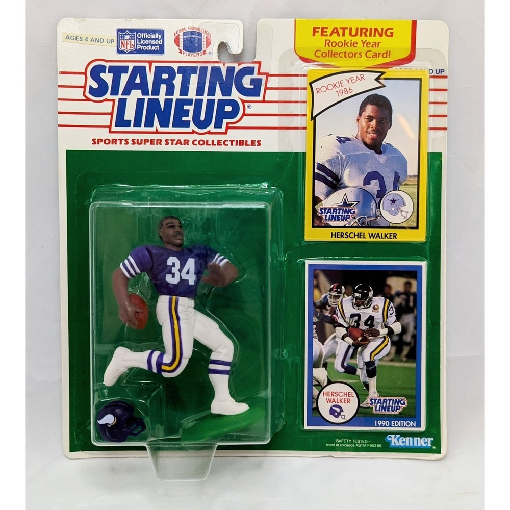 1990 Starting Lineup Herschel Walker Minnesota Vikings Football Figure